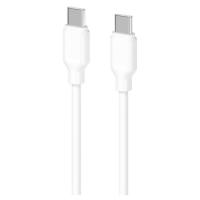 Дата кабель 2E USB-C to USB-C 1.0m Glow 60W white Фото