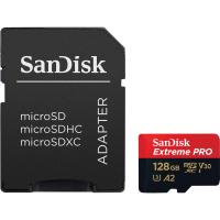 Карта памяти SanDisk 128 GB microSDXC UHS-I U3 Extreme Pro+SD Adapter Фото