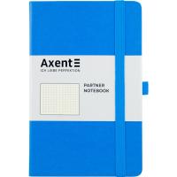 Книга записная Axent Partner, 125x195 мм, 96 аркушів, крапка, блакитна Фото