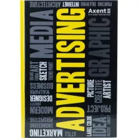 Канцелярська книга Axent Colors А4, 80 аркушів, клітинка, жовта Фото