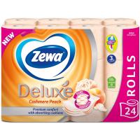 Туалетний папір Zewa Deluxe Персик 3 шари 24 рулони Фото