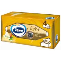 Салфетки косметические Zewa Softis Soft & Sensitive 80 шт. Фото