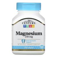 Мінерали 21st Century Магний, 250 мг, Magnesium, 110 таблеток Фото
