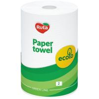 Бумажные полотенца Ruta Ecolo Білі 2 шари 1 рулон Фото