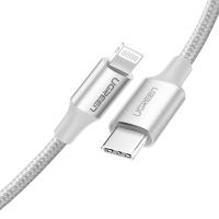 Дата кабель Ugreen USB-C to Lightning 2.0m US304 20V/3A 60W Silver Фото