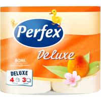 Туалетний папір Perfex Deluxe Персик 3 шари 4 рулони Фото
