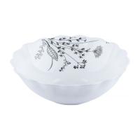 Салатник Vittora "Чорно-біле Суцвіття" Wave 17,5 см Фото