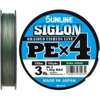 Шнур Sunline Siglon PE н4 150m 0.2/0.076mm 3lb/1.6kg Dark Green Фото