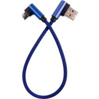 Дата кабель Dengos USB 2.0 AM to Type-C 0.25m blue Фото