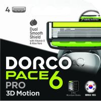 Сменные кассеты Dorco для системы Pace6 для мужчин 6 лезвий 4 шт. Фото