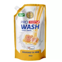 Рідке мило Pro Wash Молоко та мед Дой-пак 910 г Фото