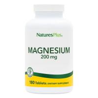 Минералы Natures Plus Магний, 200 мг, Magnesium, 180 таблеток Фото