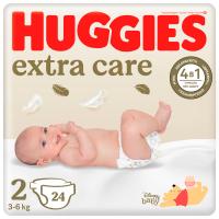 Підгузки Huggies Extra Care Size Розмір 2 (3-6 кг) 24 шт Фото