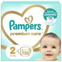 Подгузники Pampers Premium Care Размер 2 (4-8 кг) 136 шт Фото