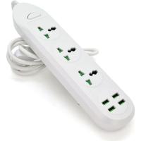 Мережевий фільтр живлення Voltronic TВ-Т16mini, 3роз, 4*USB White Фото
