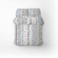 Постельное белье Home Line Уют голубовато-бежевый бязь полуторный Фото