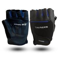 Перчатки для фитнеса PowerPlay 9058 Thunder чорно-сині S Фото