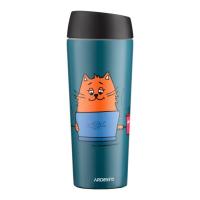 Термокружка Ardesto Coffee Тime Red Cat 450 мл Синя Фото