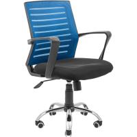 Офісне крісло Richman Флеш Ю Хром М-1 (Tilt) Сітка чорна + синя Фото