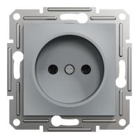 Розетка Schneider Electric ASFORA без заземлення сталь Фото