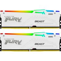 Модуль пам'яті для комп'ютера Kingston Fury (ex.HyperX) DDR5 32GB 5200 MHz FURY Beast White RGB Фото