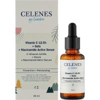 Сыворотка для лица Celenes Vitamin C 12.5% + Oats + Niacinamide Active Serum Фото