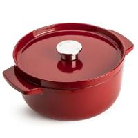 Кастрюля KitchenAid чавунна з кришкою 3,3 л Червона Фото