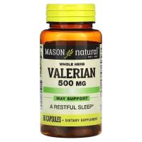 Травы Mason Natural Валериана, 500 мг, Whole Herb Valerian, 60 капсул Фото