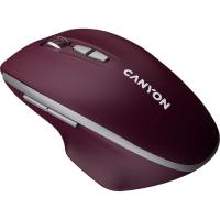 Мишка Canyon MW-21 Wireless Blue LED Burgundy Фото
