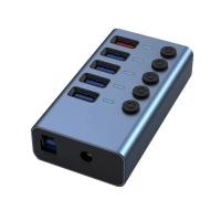 Концентратор Dynamode 5 ports USB3.0 to 4*USB3.0+2.4А Power Adapter 2.5A Фото