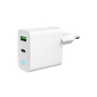Зарядное устройство Gembird 1xUSB-A + 1 Type-C (PD20Вт + QC3.0 18Вт) white Фото