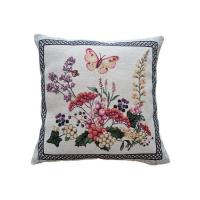 Наволочка Прованс декоративная Цветы с бабочкой 45х45 Фото
