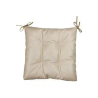 Подушка на стул Прованс из экокожи Кремовая 40х40 Фото