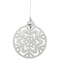 Елочная игрушка Christmas House Снежинка симметричная Белая Фото