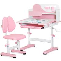 Парта со стулом Mealux Wave Pink (+ полка) Фото