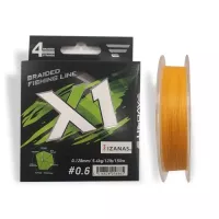 Шнур Favorite X1 PE 4x 150m 0.6/0.128mm 12lb/5.4kg Orange Фото