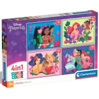 Пазл Clementoni 4 в 1 Princess, 12,16,20 и 24 элемента Фото