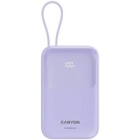 Батарея універсальна Canyon 10000mAh OnPower 101 PD/22.5W built-in cable Purpl Фото
