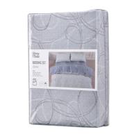 Постельное белье Ardesto Gloria сатин геометрия, серо-синий евро 200х220 Фото