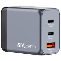 Зарядное устройство Verbatim GaN 65 W 3 ports (2xUSB-C-65 W /USB-A -3.0) Фото