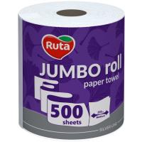Бумажные полотенца Ruta Jumbo Roll 2 слоя 500 отрывов Фото
