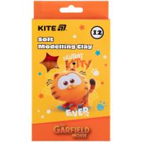 Пластилин Kite Garfield восковий, 12 кольорів, 200 г Фото