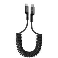 Дата кабель Armorstandart USB-C to USB-C 1.0m Spiral 3A Black Фото