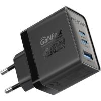 Зарядное устройство Promate powerport-45 2xUSB-C PD + USB-A QC 45W Black Фото