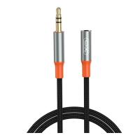 Кабель мультимедийный XO 3.5mm M to 3.5mm F 1.0m black Фото