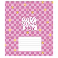 Зошит Школярик Good vibes only 18 аркушів клітинка Фото