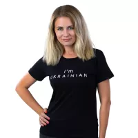 Футболка Sol's Imperial Women 190 I'am Ukrainian чорний L Фото