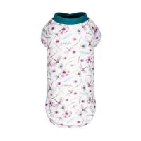 Футболка для животных Pet Fashion Flora XS2 белая с цветочным принтом Фото