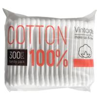 Ватные палочки Vintage Cotton В полиэтиленовой упаковке 300 шт. Фото