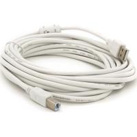 Кабель для принтера Voltronic USB 2.0 AM/BM 5.0m ferrite white Фото